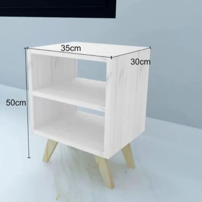 Mesa de cabeceira lateral branca em MDF  - Foto 4