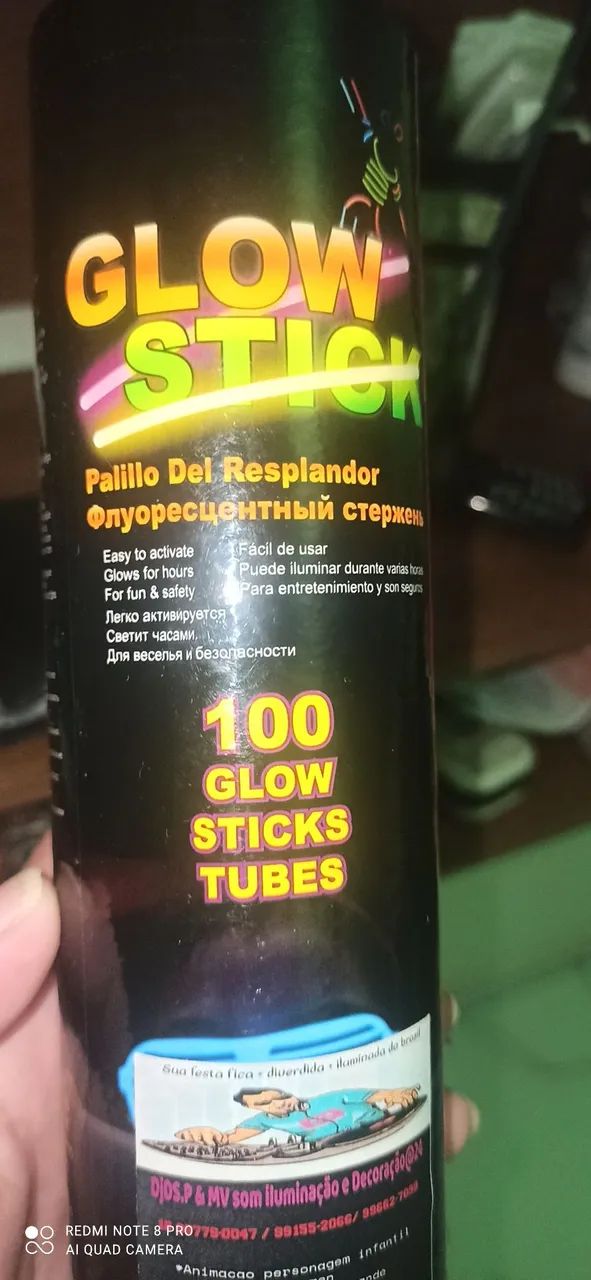 100 Glow Sticks Tubes