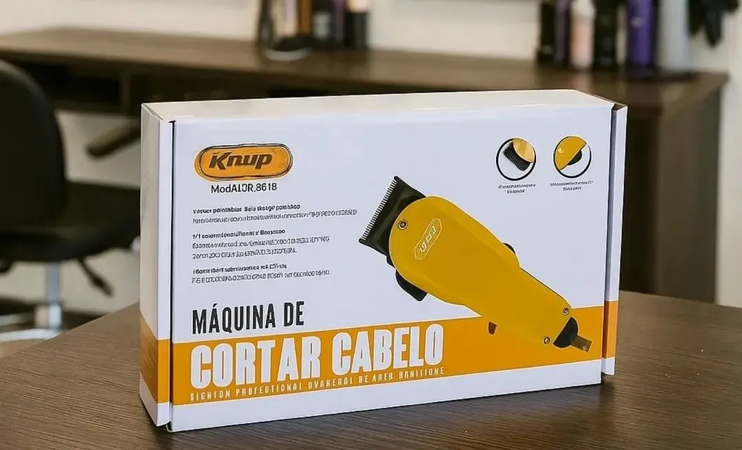 Máquina de Cortar Cabelo Completa Profissional Knup