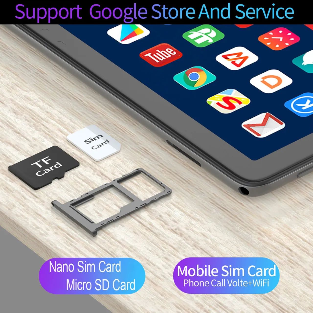 Tablet Phone Tela 10 8GB 256GB Wi-Fi Dual Chip Android G10 Ultra - NOVO  - Foto 2