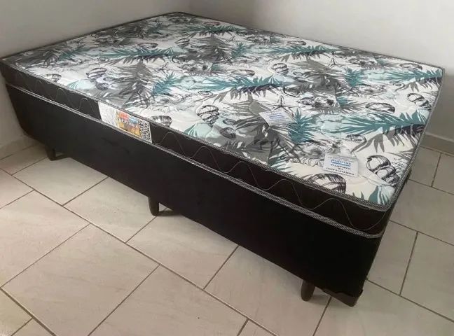 Cama box base e colchão casal garantia 1 ano
