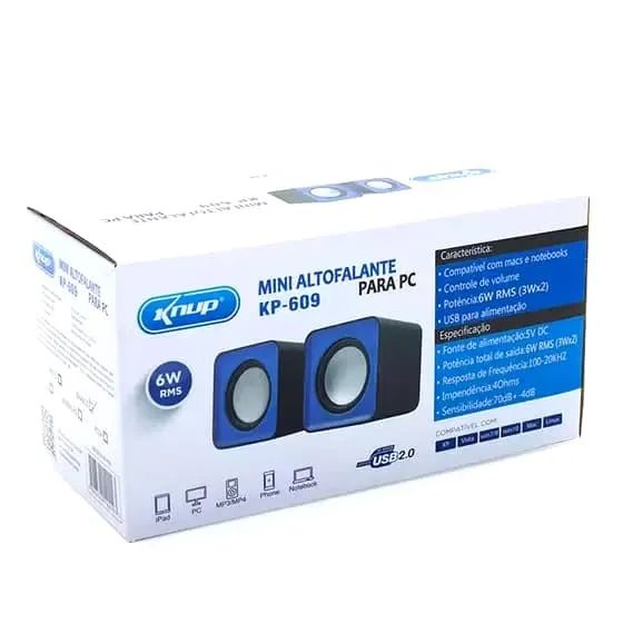 Caixa Caixinha Som Portátil 3w Usb P2 Pc Notebook - Foto 4