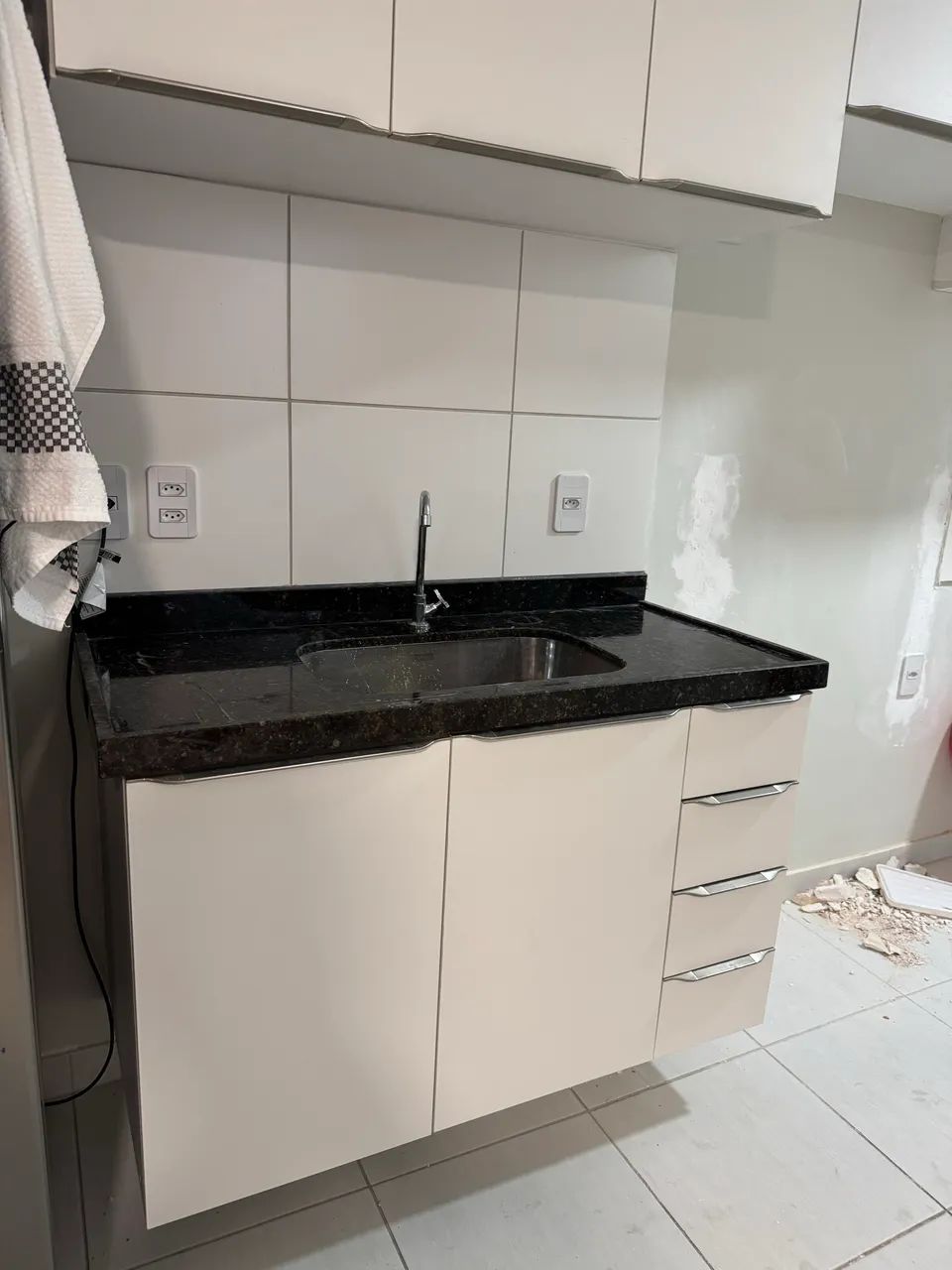 Pia de cozinha com gabinete