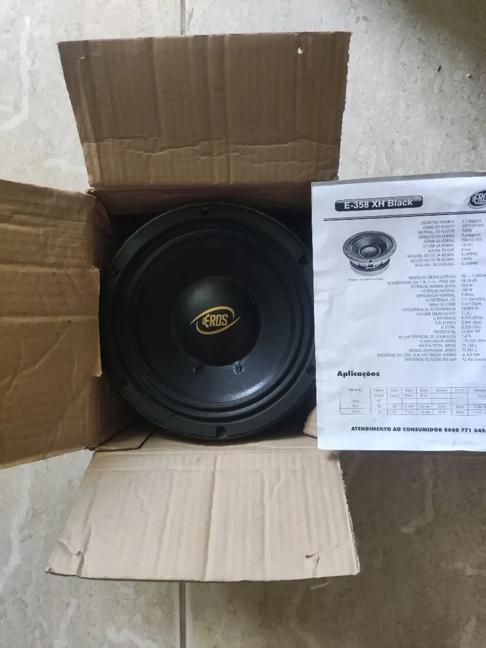 Alto-falante Eros E-358 XH Black