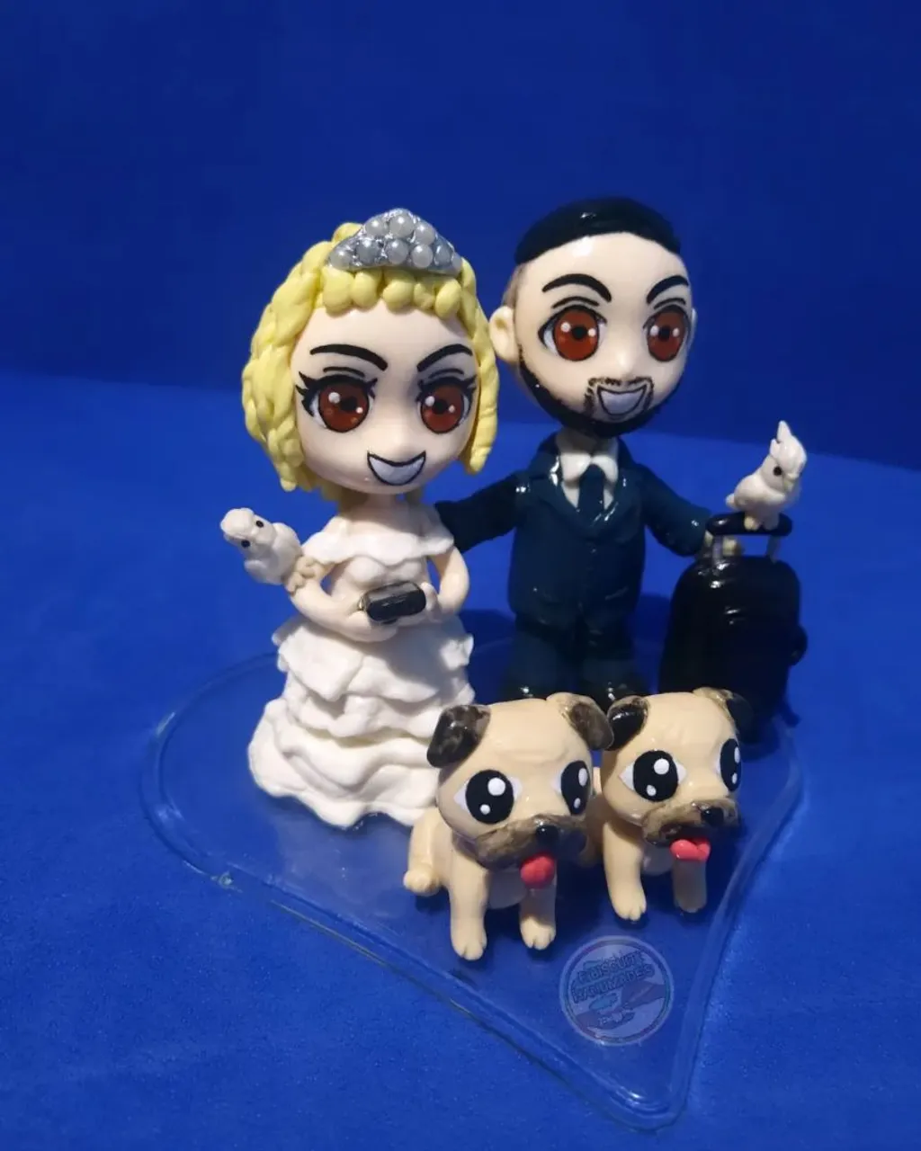 Topo de bolo noivinhos casamento personalizado
