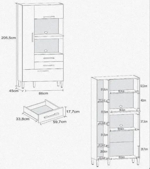 Armário de cozinha torre quente64750747233922122