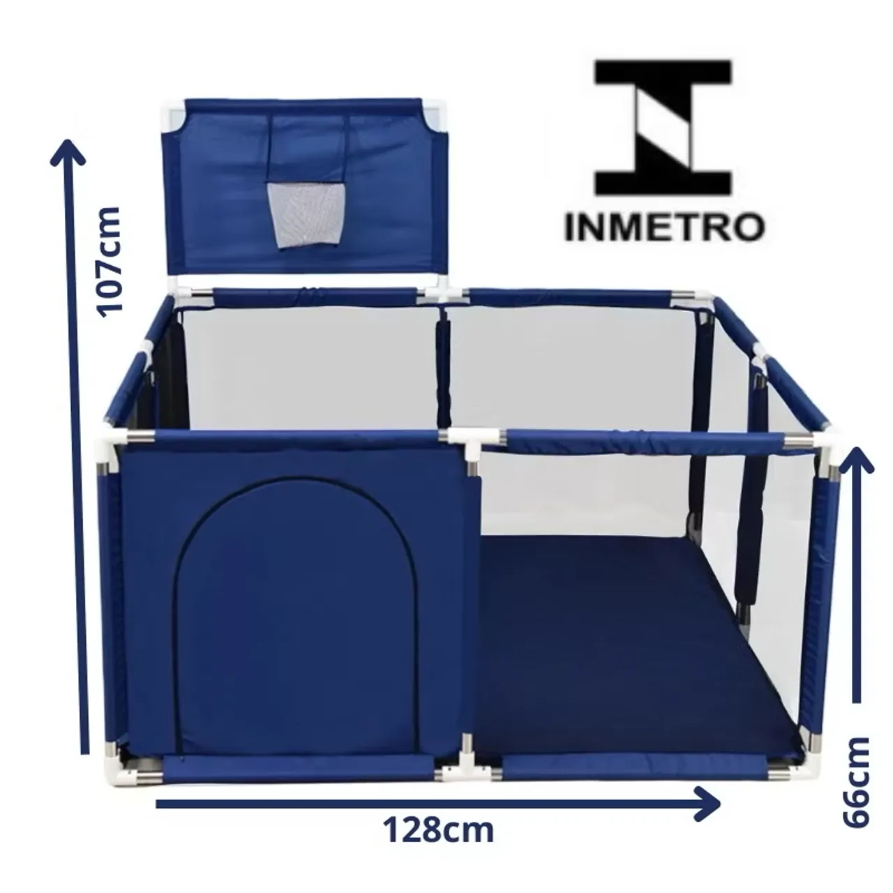 Cercado Infantil Portátil Azul - Segurança e Diversão!