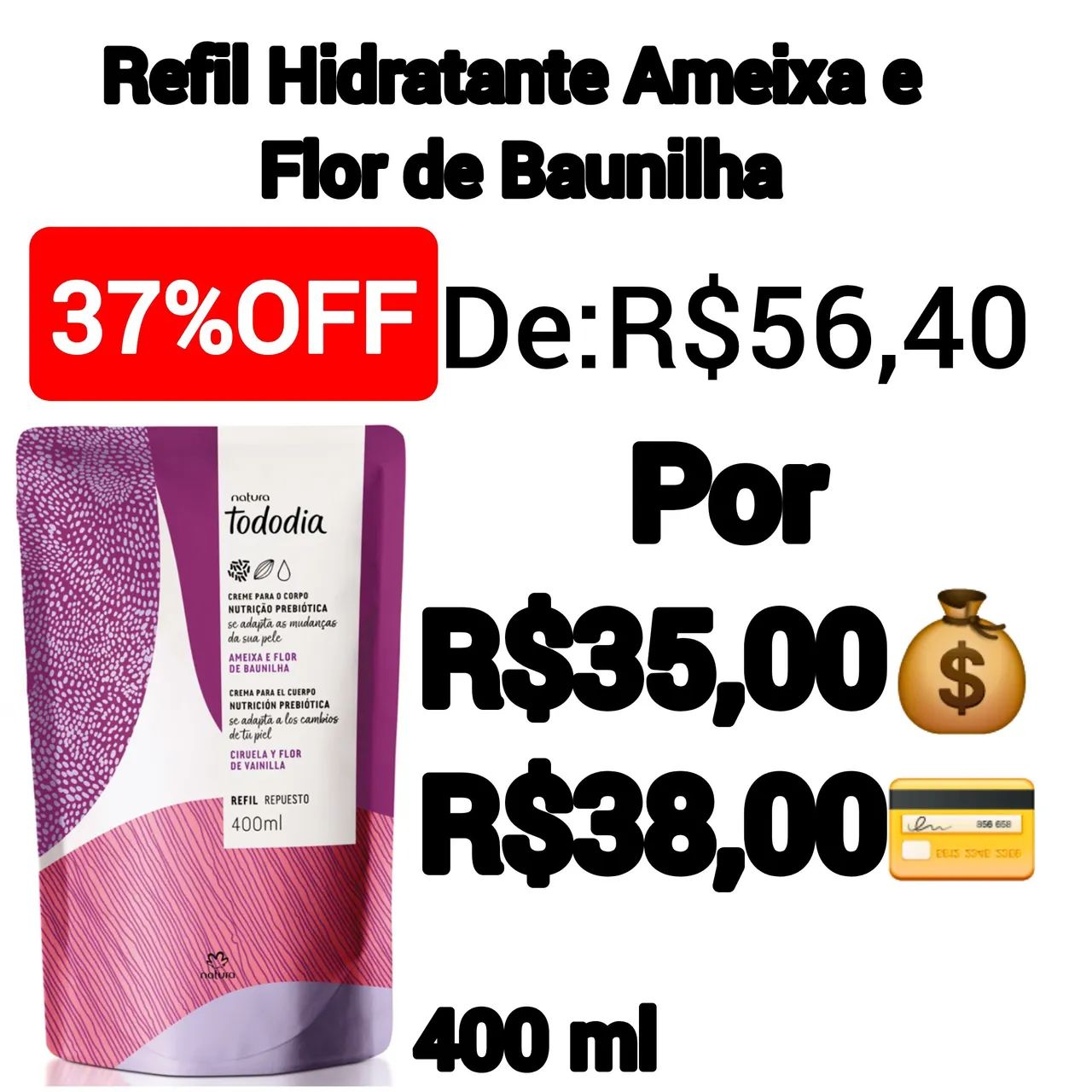 Hidratante REFIL Ameixa e Flor de Baunilha-Natura