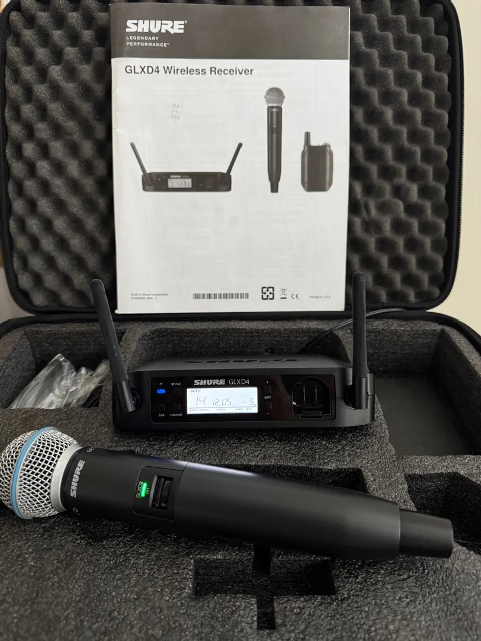 Microfone Sem Fio Shure Original GLXD4 - MUITO CONSERVADO