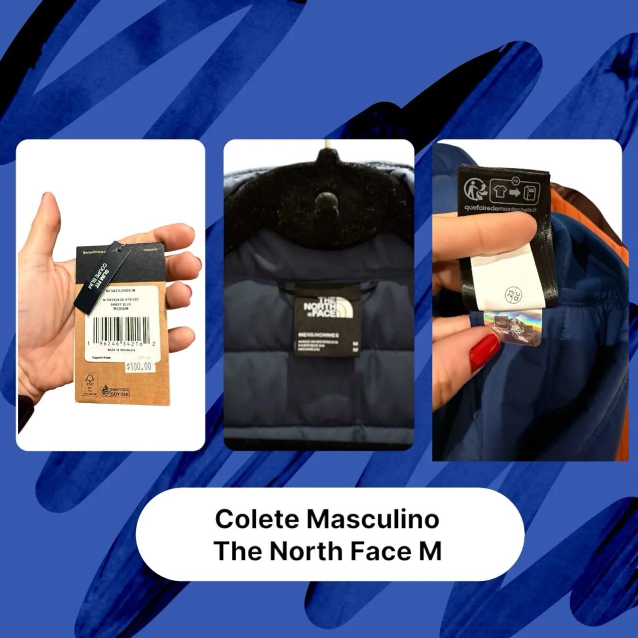 Colete The North Face Masculino M Original - Novo com Etiqueta - Foto 5