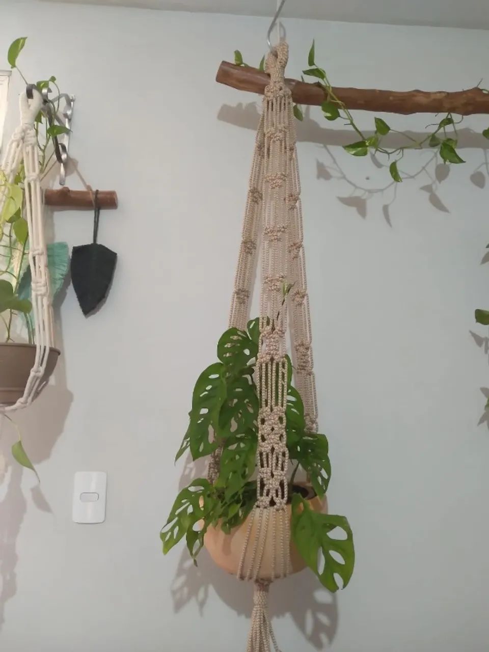 Suporte de planta (macrame)