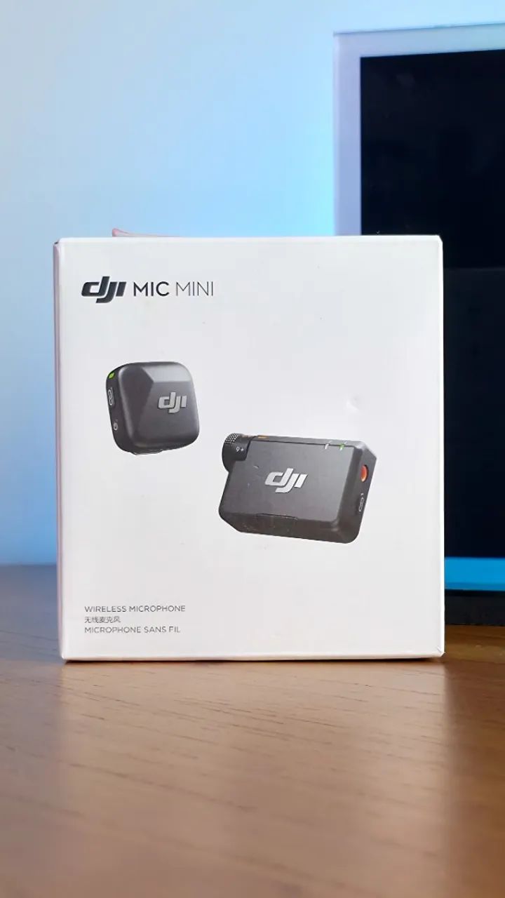 Microfone DJI MIC Mini Com 1 Tx + 1 Rtx Original Novo - Microfones