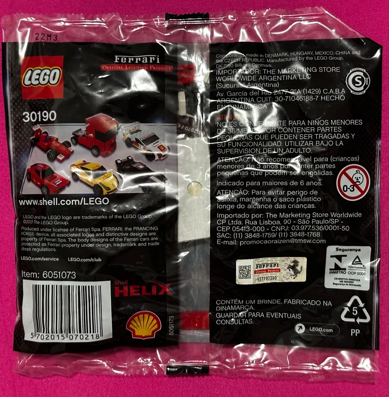 Lego Ferrari Shell Itália , edição 2012 lacrado modelo 30190 - Foto 2