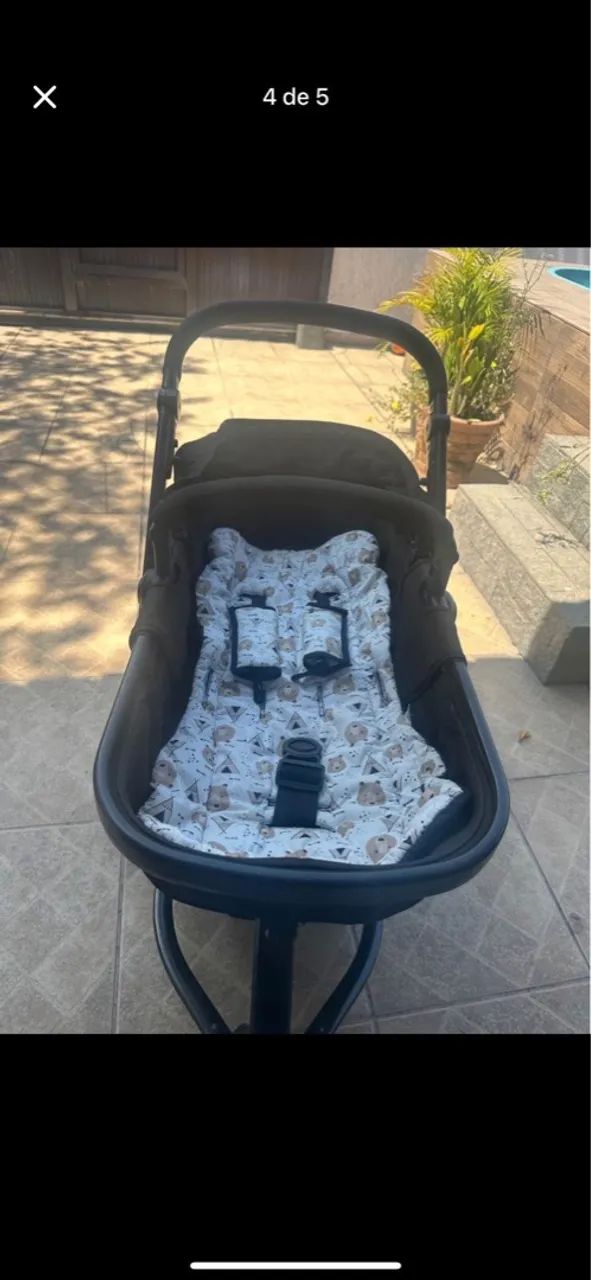 Carrinho de bebê + Moisés + bebê conforto  - Foto 4