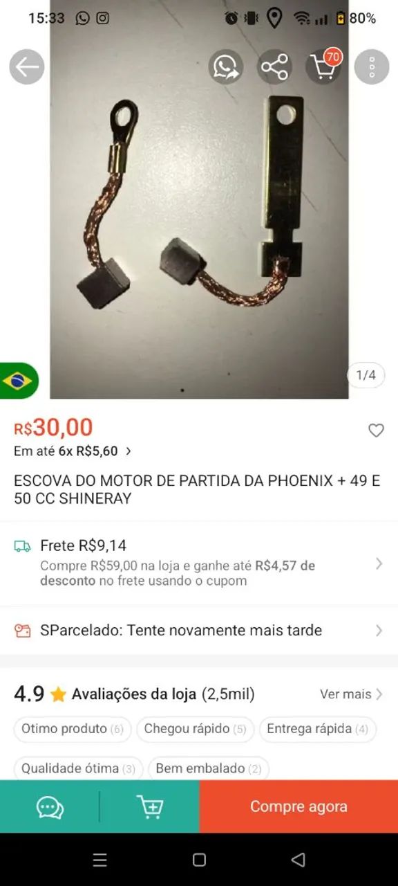 Escova de partida jet50 Phoenix+ Phoenix gold jet50s - Foto 3