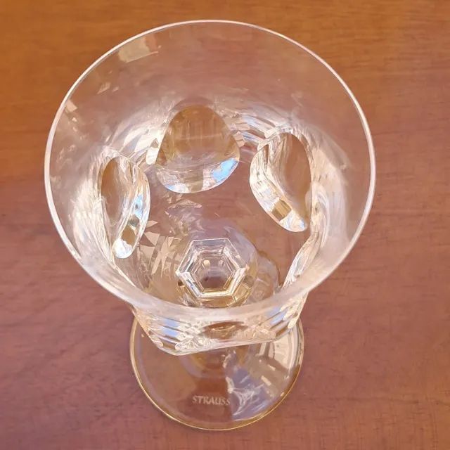 Taças de Vinho Branco STRAUSS - Cristal Lapidado com Gravação na Base - Jogo com 6 Taças - Foto 4