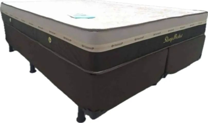 Cama box colchão e base Queen 