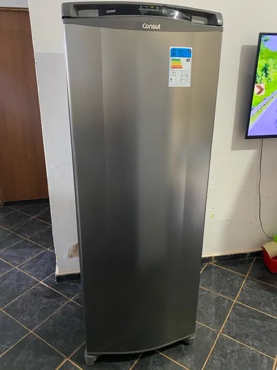 Geladeira consul frost free, inox 