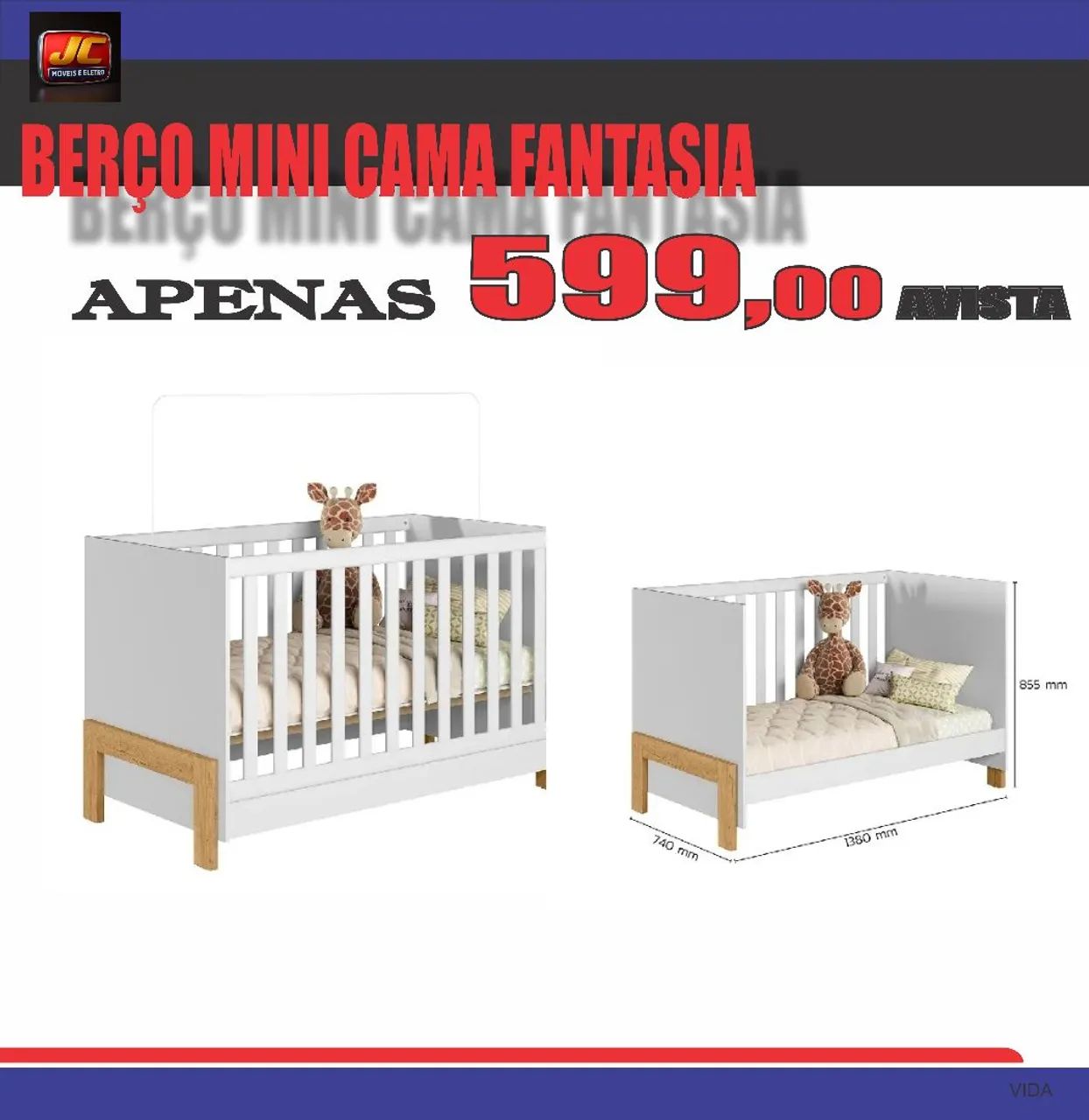 Berço Mini cama Fantasia 