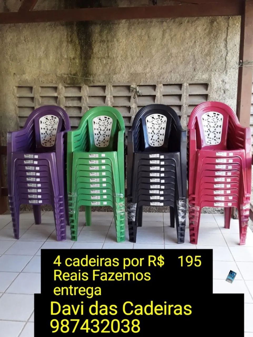 CADEIRA DE PLASTICO DIE. XYS. X.ME E. ENTREGO HOJE 