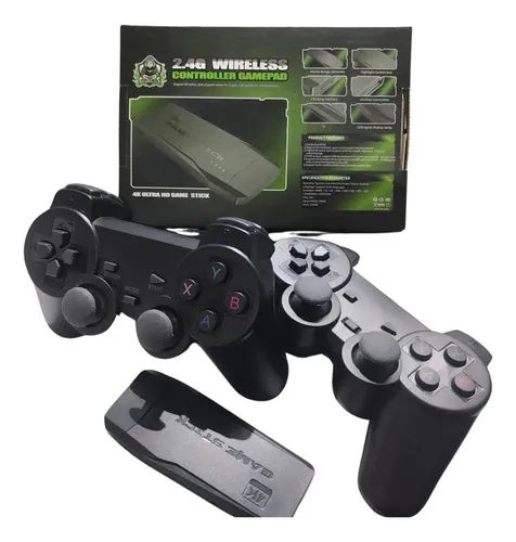 Controle 2.4G Wireless Gamepad 4K + Game Stick