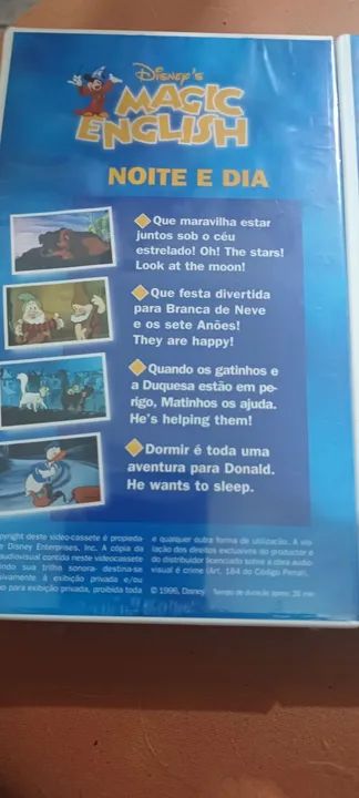 VHS Disney's Magic English - Noite e Dia - Foto 3