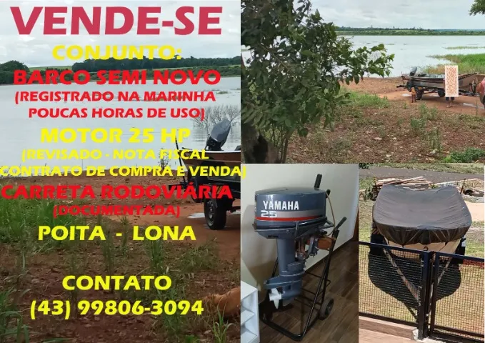 Barco de alumínio 6 metros, borda alta