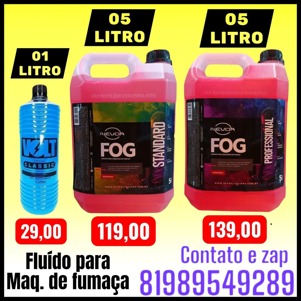 Fluído para maquina de fumaça 