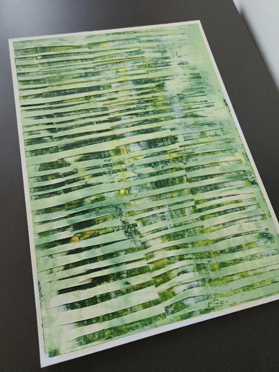 Quadro "Clorofila" | Pintura a Óleo original em Moldura Branca 45×62,5?cm - Foto 2