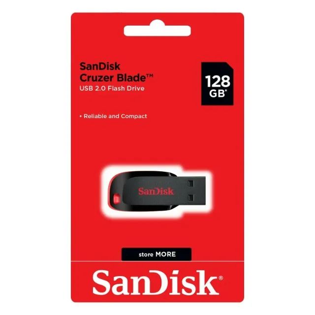 Pendrive Sandisk Cruzer Blade 128gb Usb 2.0 Original