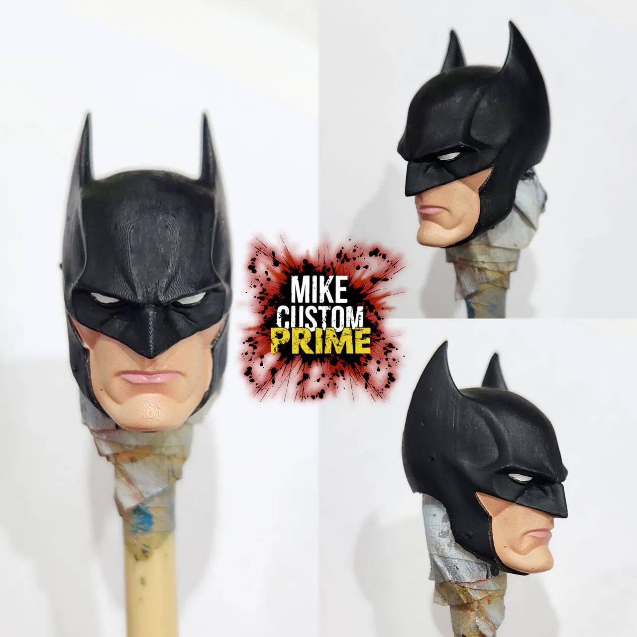 Kit com 4 head custom Batman padrão mcfarlane toys 