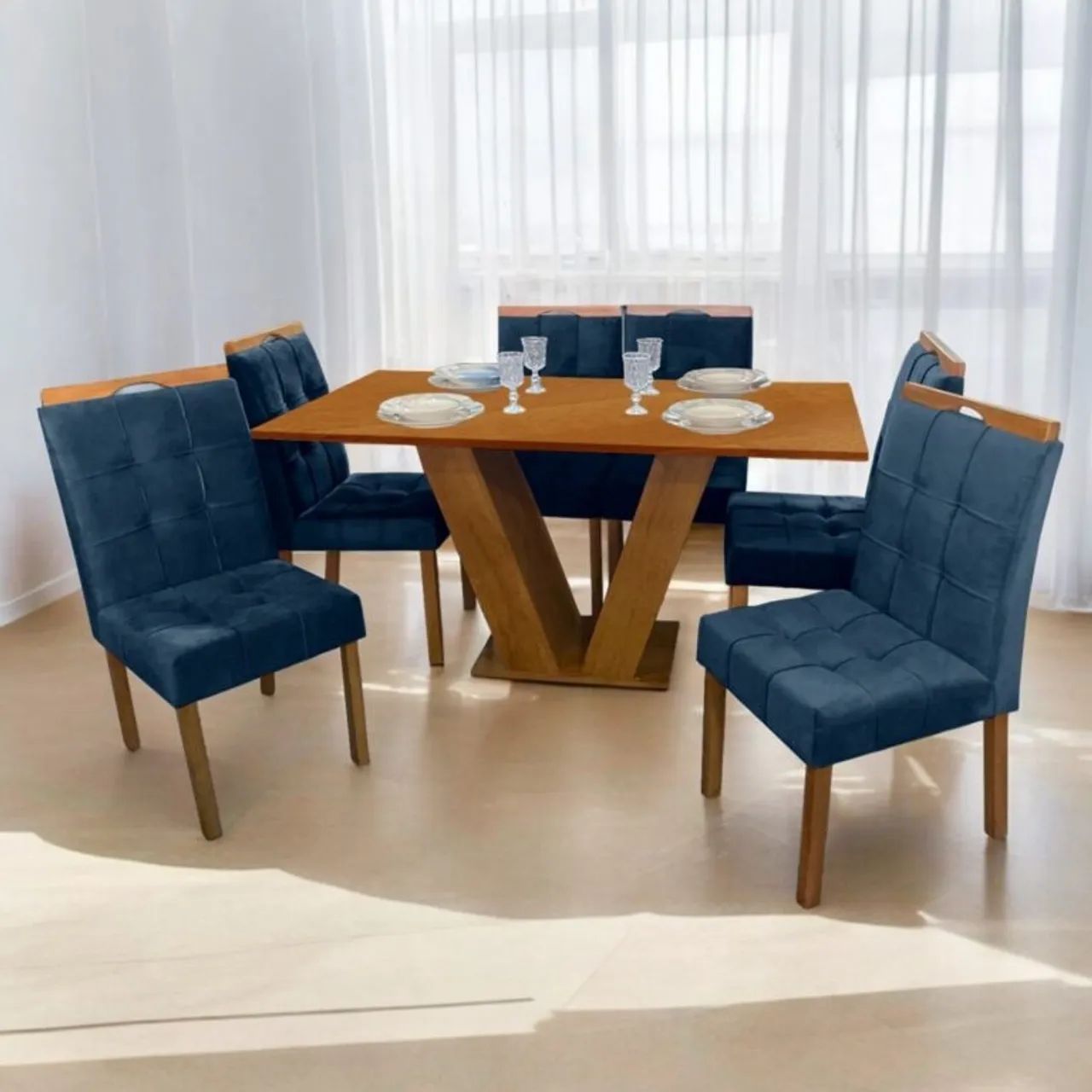 Mesa de Jantar 6 Cadeiras Atria tt97 - Foto 5