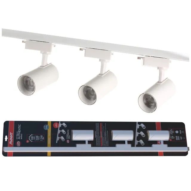 Kit Trilho Authentic 3 Spot T1 AM-3000k 12W Bivolt Cor Branco Avant - Foto 3