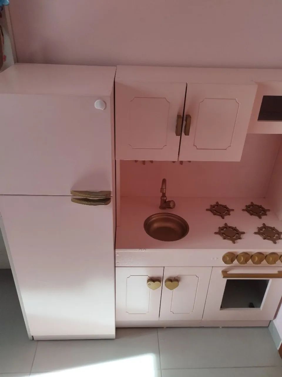 Cozinha Infantil Completa - Rosa - Foto 4