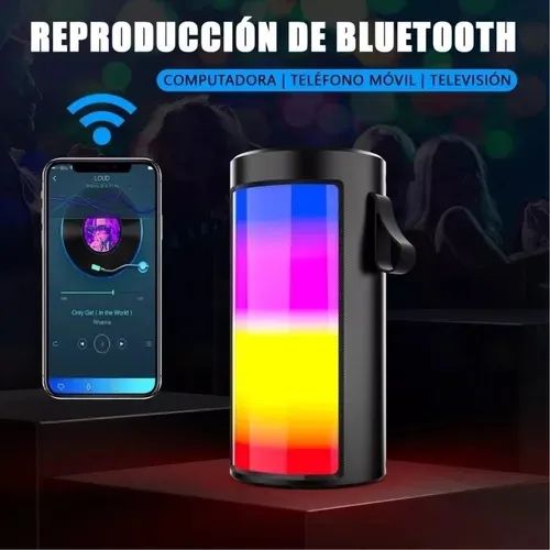 Caixa de Som Bluetooth com Luzes Coloridas