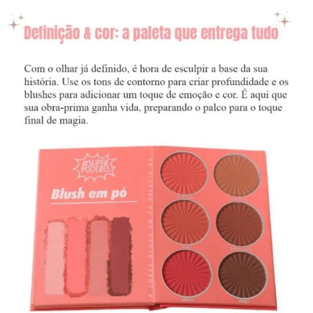 PALETA SOMBRA & ILUMINADOR & BLUSH  SP PODERES64319739975042123