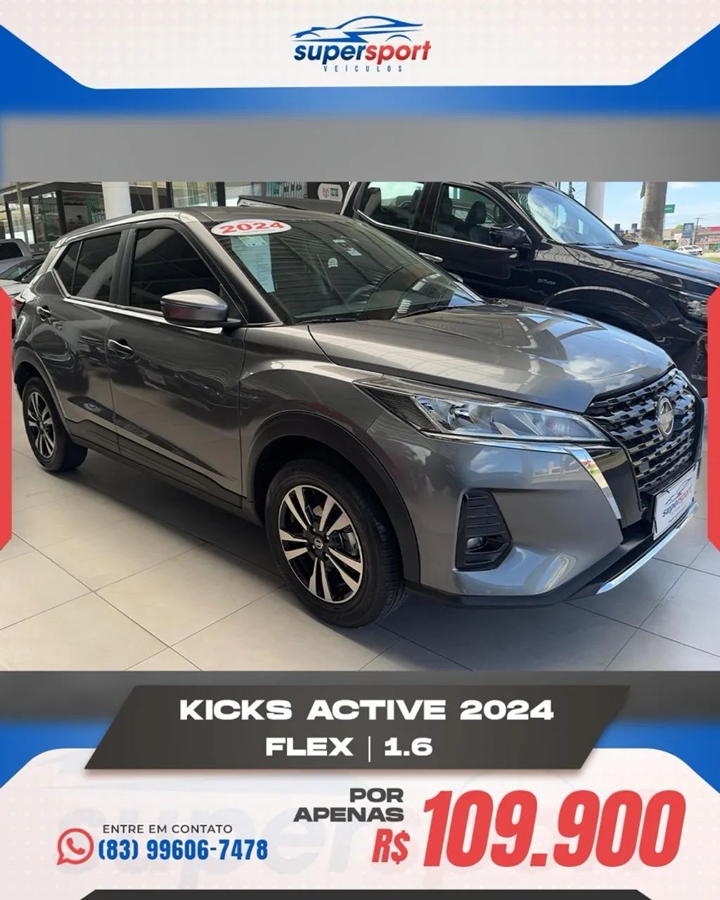 NISSAN KICKS 2024 ACTIVE 1.6 16V FLEX AUT.