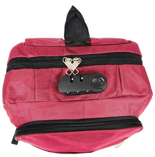 Mochila Grande Com Cadeado Senha E Entrada USB 2 Divisórias  - Foto 4