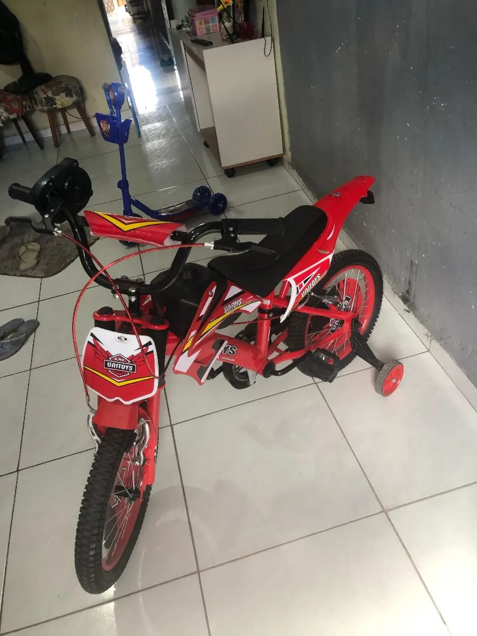 Bicicleta Motocross aro 16 infantil até 7 anos 
