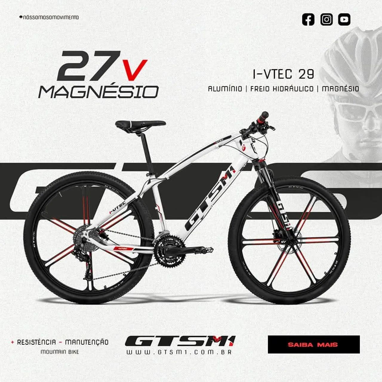 Bicicleta GTS M1 roda de liga leve exclusiva