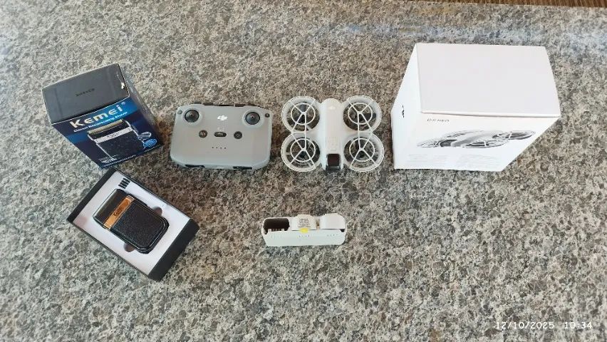 Drone Dji neo e Barbeador Kemei64290272916097122