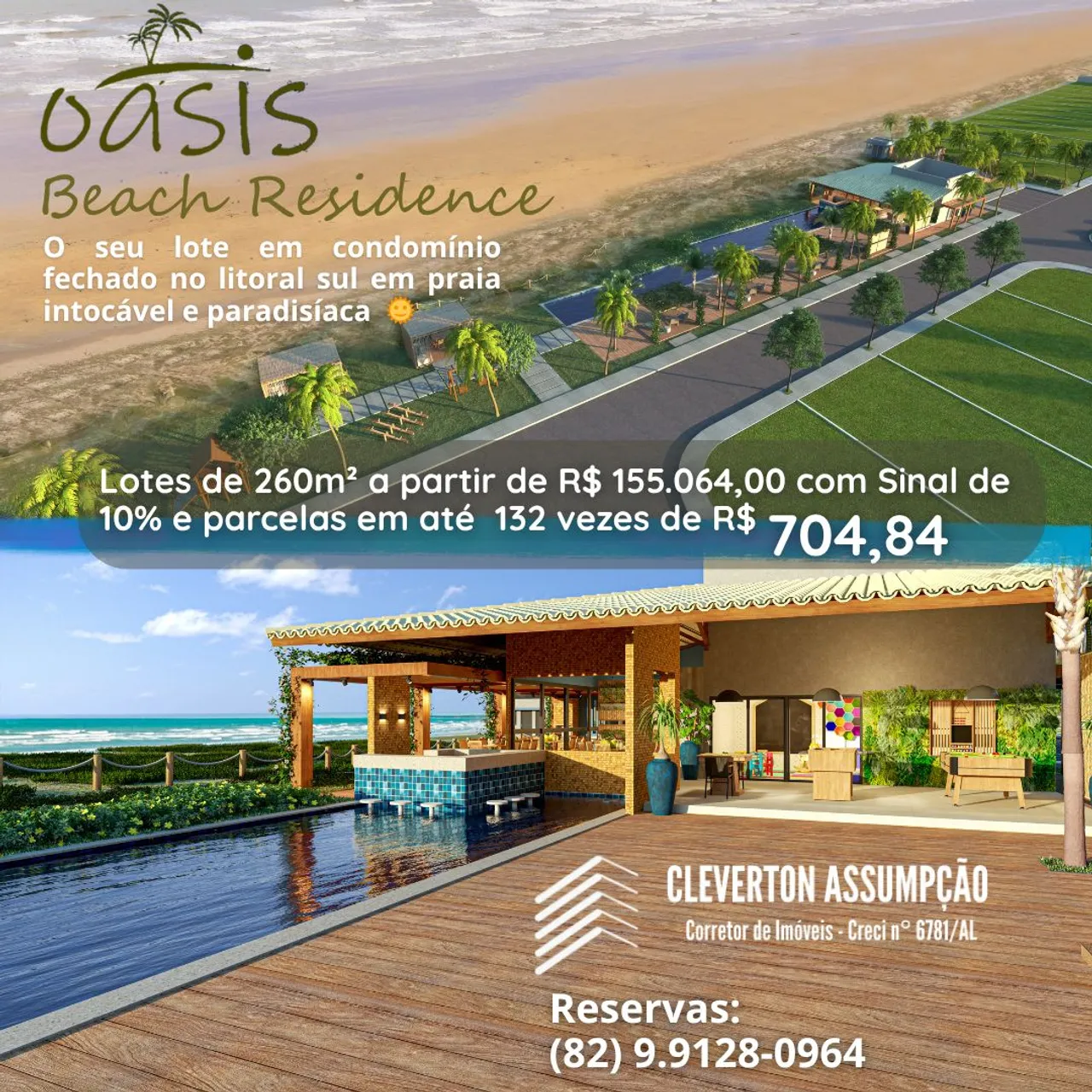 SEU LOTE PÉ NA AREIA NO LITORAL SUL