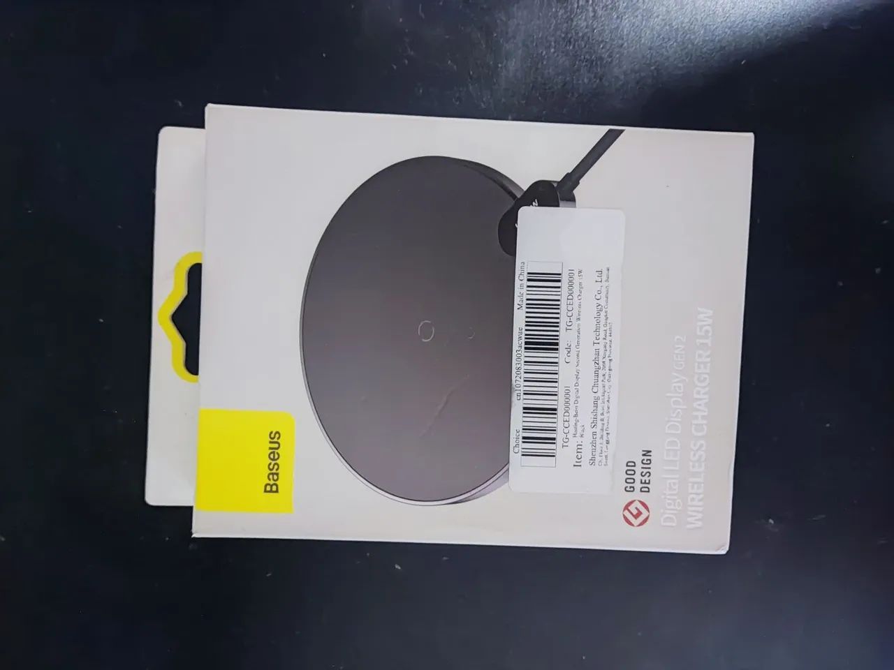 Carregador Wireless Baseus 15W com Display LED