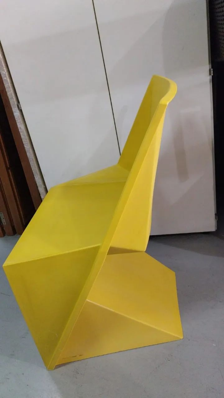 Cadeira de Escritório Origami - Amarela - Foto 3