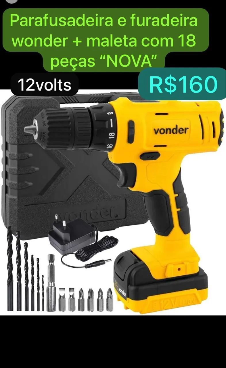 Parafusadeira e furadeira vonder novo 