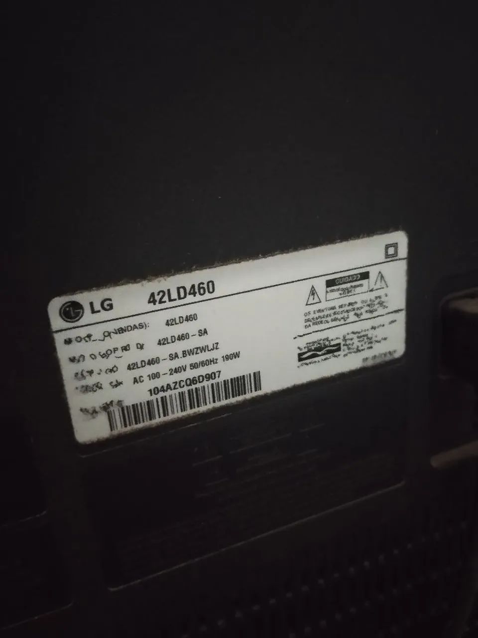 TV LG 42 POLEGADAS64306322787842122