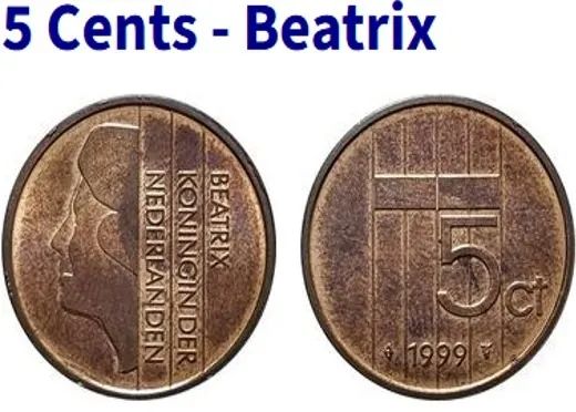 Moeda 5 Cents - Beatrix ano 1984
