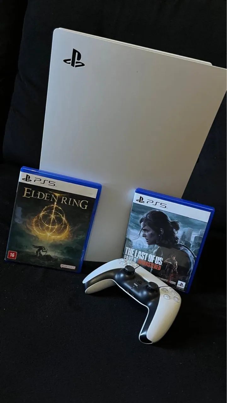  Playstation 5 (mídia física), 825gb + jogos (The Last of Us e Elden ring) - Foto 3