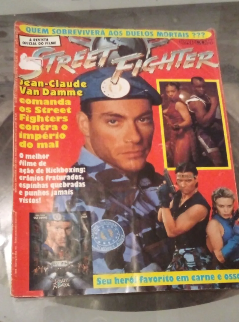 Revista Street Fighter - A revista oficial do filme (escala) Raro 1994