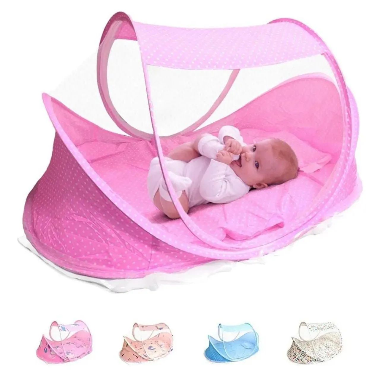 Berço Portátil com Mosquiteiro - Conforto e Segurança para o Bebê